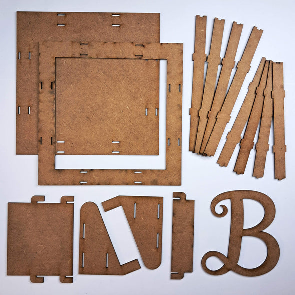 Monogram with Box Frame MDF Kit