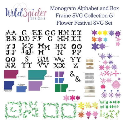 Monogram Alphabet & Box Frame & Flower Festival Collections