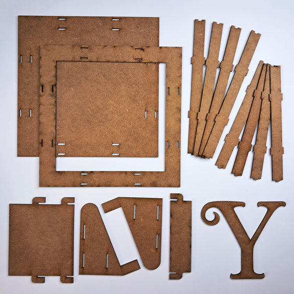 Monogram with Box Frame MDF Kit