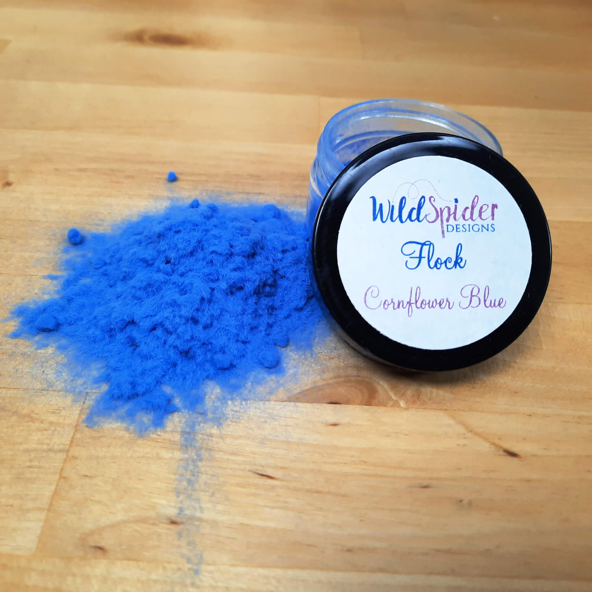 Flocking Blue Cornflower Blue Flock – Wild Spider Designs