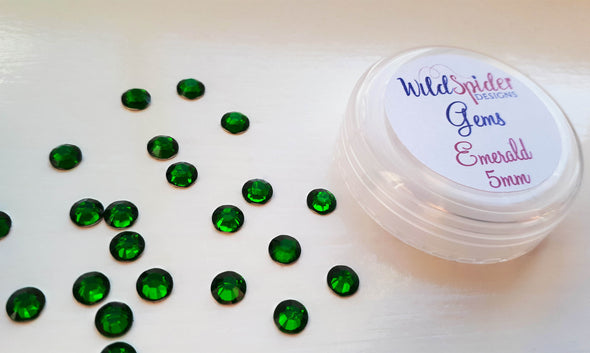 Emerald Green Flat Back Gems