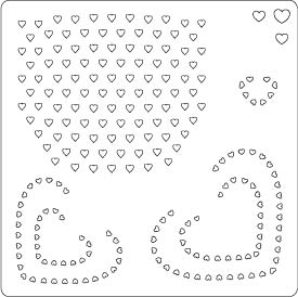 I ♥ Hearts Stencil