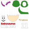Fun little 'Babysaurus' SVG / Cutting file. Scan n Cut file